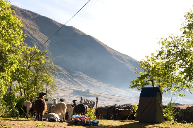 Most beautiful location for a "toilet" tent ever!