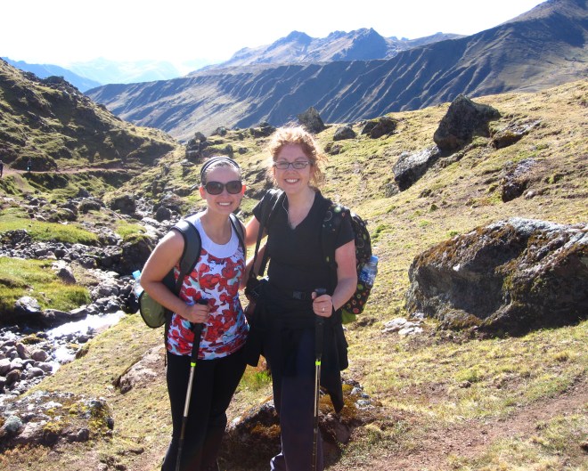 Doing the Lares Trek in the Andes.